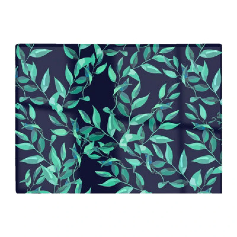 Image of Warren Reed Designer Delicate Green Foliage Glass Chopping Board