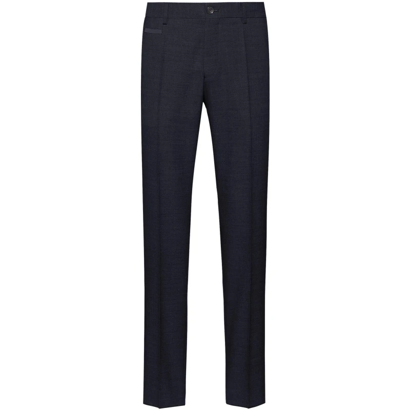 Image of Boss Mens H Genius Straight Leg Trousers Blue male 42W L