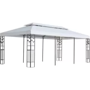 Image of Gazebo 3x6 m White - White - Vidaxl
