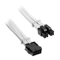 Image of BitFenix Alchemy 4 + 4-pin EPS12V extension cable, 45cm, sleeved - white