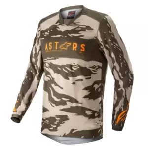 Image of Alpinestars Racer Tactical Jersey Military Sand Camo Tangerine M