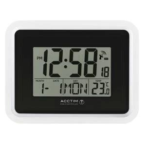 Image of Acctim Delta Radio Controlled Digital Clock Silver White 74573