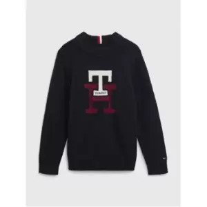 Image of Tommy Hilfiger Bold Monogram Sweater - Blue