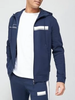 Image of Hugo Boss Athleisure Saggy 1 Zip Through Hoodie Navy Size M Men