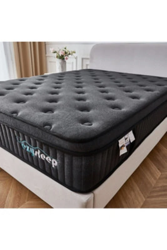 Image of Ezysleep Ezysleep 30cm Onyx Spring Foam Hybrid Mattress - 5 Year Guarantee in Black Size: Small Single Black Small Single Unisex 0721545336477