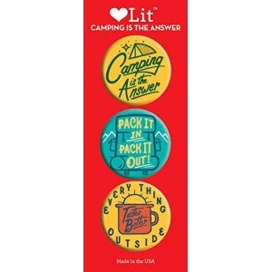 Image of Camping is the Answer 3 Badge Set Other printed item 2019