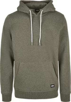Image of Urban Classics Basic Melange Hoodie Hooded sweater mottled dark green