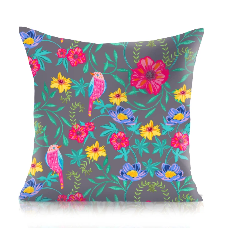 Image of Alan Symonds Wildflower Large Outdoor Cushion Cover and Filler Multi unisex 55x55cm