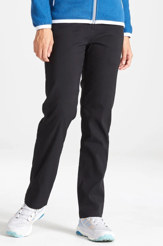 Image of Craghoppers Womens Stretch Kiwi Pro Agile Walking Trousers in Black Size: 18R Black Female 18R