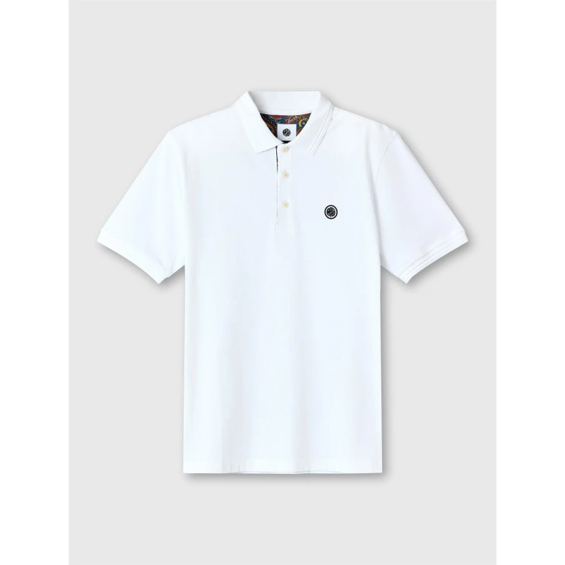 Image of Pretty Green Mens Short-Sleeve Polo Shirt White male Small