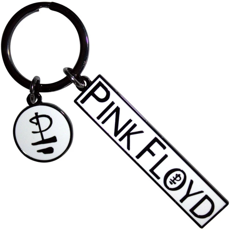 Image of Pink Floyd Pink Floyd Division Bell Logo Charm keyring Keychain in White White One Size Unisex 5056836436518