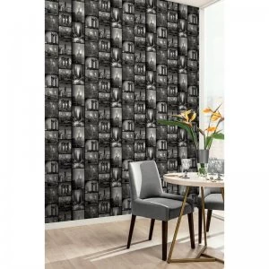 Image of Dark City Film Noir Glitter Wallpaper