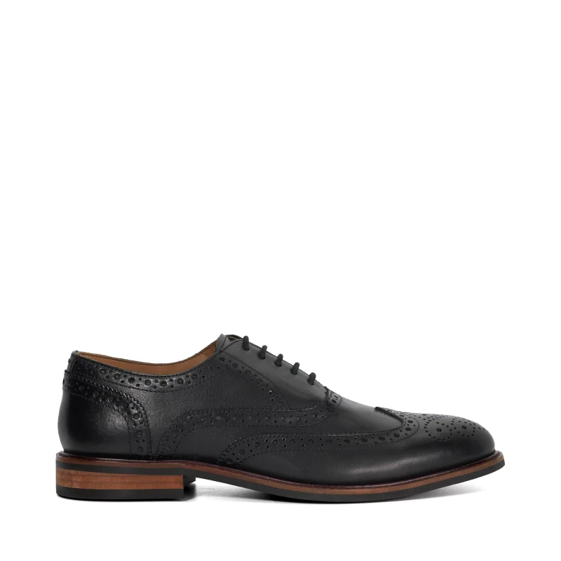 Image of Dune London Mens Baltics Leather Brogues Black Lthr male 6 (40)