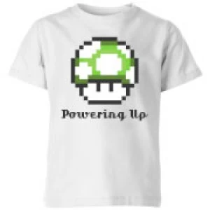 Image of Nintendo Super Mario Powering Up Kid's T-Shirt - White - 9-10 Years