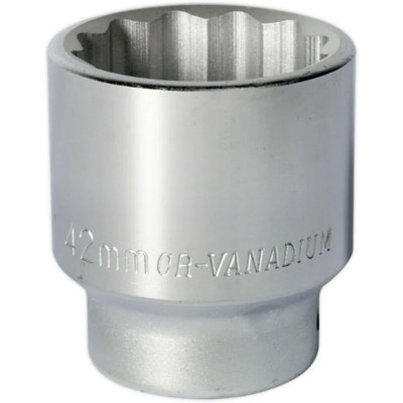 Image of Loops 42mm Forged Steel Drive Socket - 3/4" Square Drive - Chrome Vanadium Socket Metallics