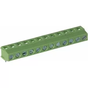 Image of TruConnect 211856 5.0mm 12 Way Low Profile 90deg Rising Clamp Terminal Block