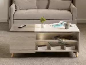 Image of Seconique Aspen White Oak and Concrete Effect Coffee Table