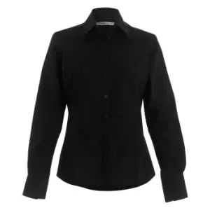 Image of Kustom Kit Womens/Ladies Long Sleeve Business/Work Shirt (10) (Black)