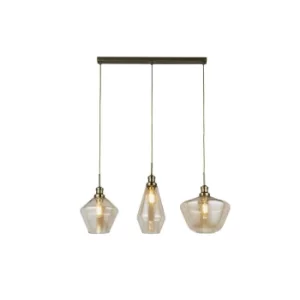 Image of Mia 3 Light Bar Pendant, 3 Styles Of Champagne Glass