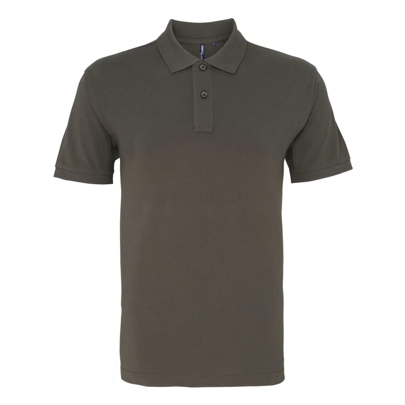 Image of Asquith & Fox Mens Plain Short Sleeve Polo Shirt in Light Grey Size: Small Light Grey Male S