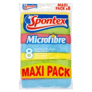 Image of Spontex Microfibre Cloths - 8 Pack
