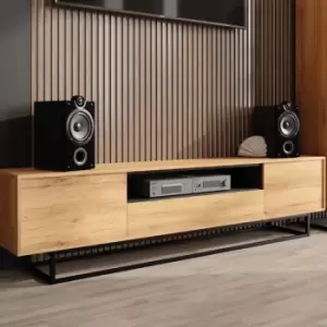 Image of Creative Furniture - tv Unit 200cm Sideboard Cabinet Cupboard tv Stand Living Room Oak - oak & oak