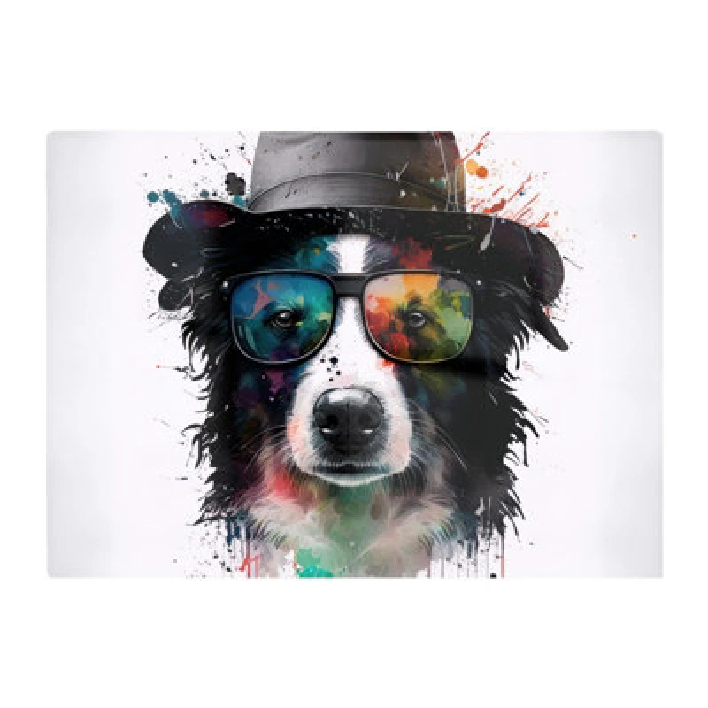 Image of Warren Reed Designer Border Collie Dog Chopping Board