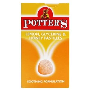 Image of Potters Lemon Glycerine & Honey Pastilles 45g
