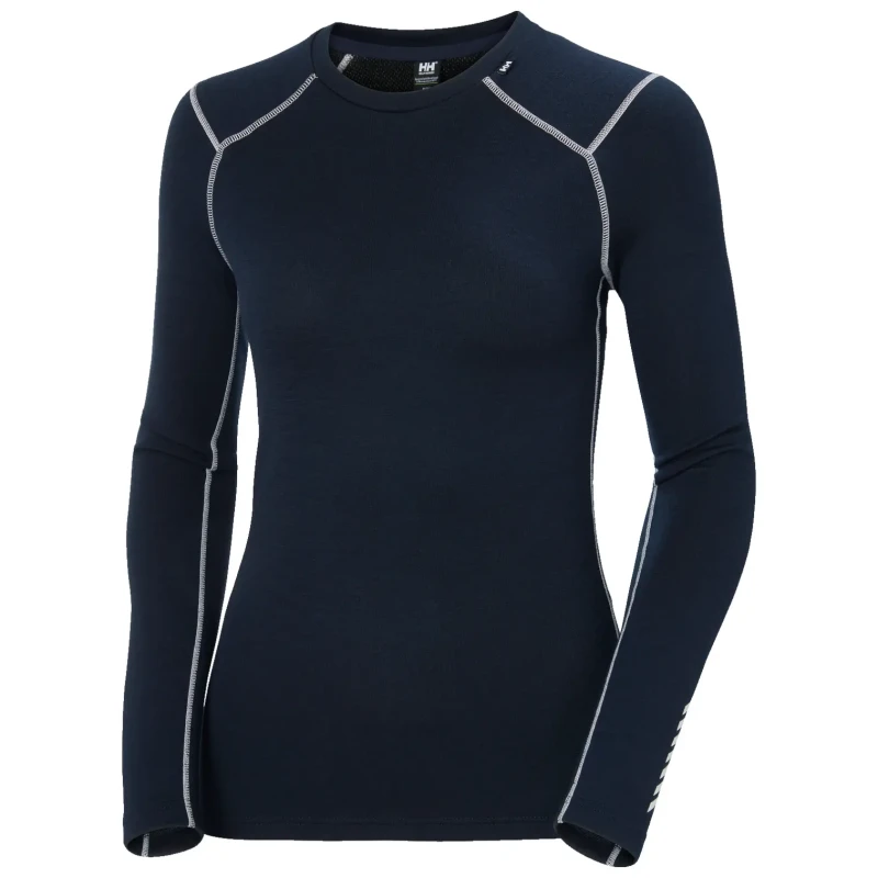Image of Helly Hansen Womens round-neck base layer Helly Hansen Lifa Merino Midweight Crew Bleu Female M
