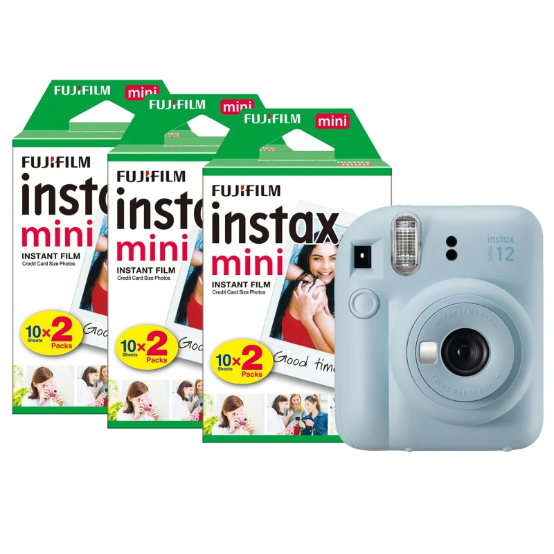 Image of Fujifilm Fujifilm Instax Mini 12 Instant Camera - Pastel Blue (Camera + 60 Shot Pack) 16806092+3x2PK