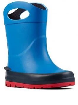 Image of Clarks Mudder Dash Toddler Wellington Boots - Blue