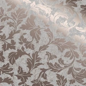 Image of Graham & Brown Superfresco Milan Scroll Wallpaper - Rose Gold