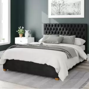 Image of Monroe Kimyo Linen Ottoman Bed Frame Charcoal