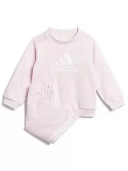 Image of adidas Sportswear Infant Badge of Sport 2 Piece Set - Pink, Size 3-4 Years