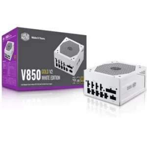 Image of Cooler Master V850 Gold V2 White Edition 850W 135mm Silent FDB Fan 80 PLUS Gold Fully Modular PSU UK Plug