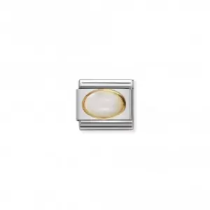Image of Nomination Composable Classic Gold White Mother Of P l Link 030502/12