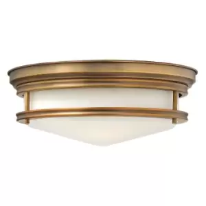 Image of 3 Bulb Flush Light Light Low Ceiling Brushed Bronze LED E27 40W Bulb