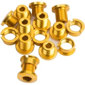 Image of Box Spiral 7075 Alloy Chainring Bolts Gold