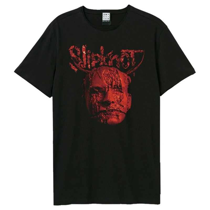 Image of Amplified Amplified Men Bloody Head Slipknot T-Shirt in Black Size: X-Small Black XS Male 5063852073597