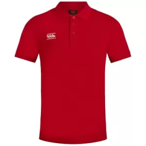 Image of Canterbury Mens Waimak Short Sleeve Pique Polo Shirt (M) (Red)