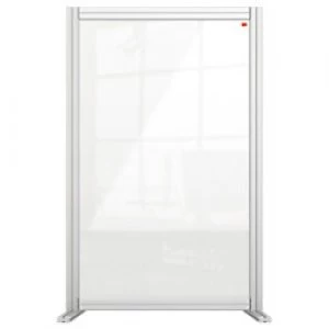 Image of Nobo Premium Plus Protection Desk Sneeze Guard Plexiglass Acrylic Transparent 1000 x 600 x 400 mm