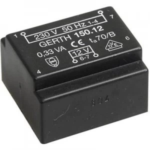 Image of PCB mount transformer 1 x 230 V 1 x 24 V AC 0.35 VA 14 mA