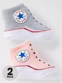 Image of Converse Younger Chuck Infant Toddler Bootie 2 Pack - Pink/Grey