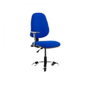 Image of Task Office Chair Eclipse I Lever Blue Fabric With Height Adjustable Arms And Hi Rise Draughtsman Kit