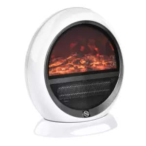 Image of Etna 1.5kW Freestanding Electric Fireplace Heater with LED Flame Rotatable Head - White