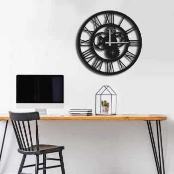 Image of MTS - 001 Black Decorative Metal Wall Clock
