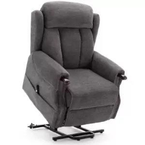 Image of More4homes - halton electric fabric single motor riser recliner lift mobility tilt chair Charcoal - Charcoal