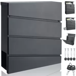 Image of Letterbox Letter Post Mail Postbox Letter Steel Wall Mount Mailbox Newspaper New