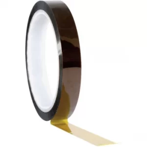 Image of Toolcraft 911XB1233C Polyimide Amber Silicone Tape 12mm x 33m
