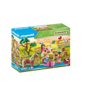 Image of Playmobil Pony Farm Birthday Party Playset